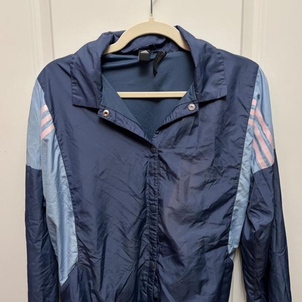 Adidas Women's Blue and Navy Jacket